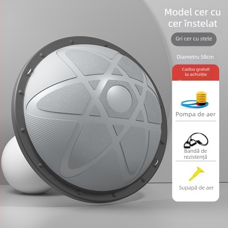 Mingă de yoga cu echilibru pentru picior, semiovală, din silicon, rezistentă la explozie, design îngroșat, 5 kg