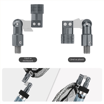 San Le adaptor pliabil pentru plasă de pescuit, aliaj de aluminiu, rezistență înaltă
