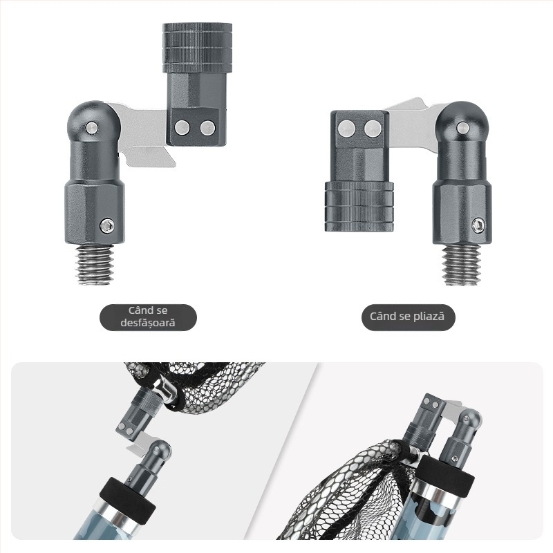 San Le adaptor pliabil pentru plasă de pescuit, aliaj de aluminiu, rezistență înaltă