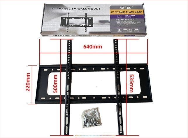 Suport TV LCD montat pe perete, cu două niveluri, încărcare peste 15 kg, construcție din fier, compatibil VESA 200×200 / 400×400 / 600×400