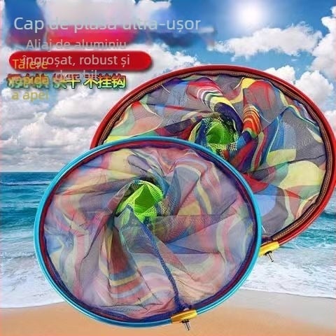 Cap de plasă circular pentru pescuit, din aliaj de aluminiu, plasă cu uscare rapidă, design nepliabil, încărcare 5–15 kg