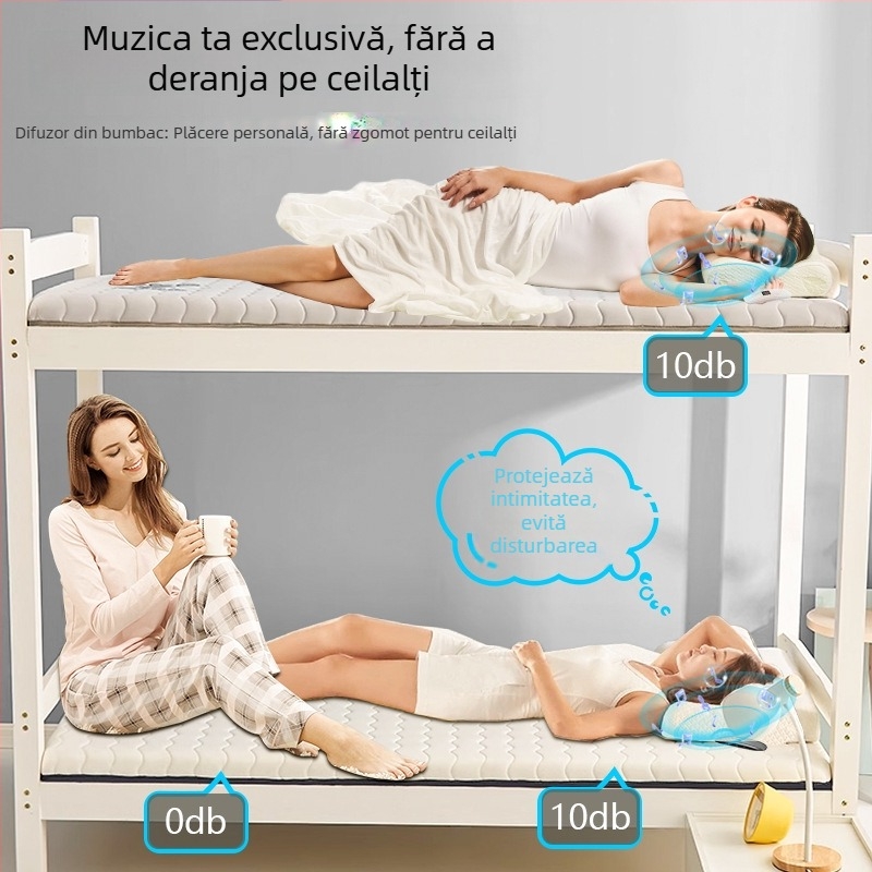 Căști cu conductivitate osoasă pentru somn, Bluetooth 5.3, răspuns în frecvențe 100 Hz–20 kHz, baterie încorporată 300–500 mAh, range wireless de până la 10 m