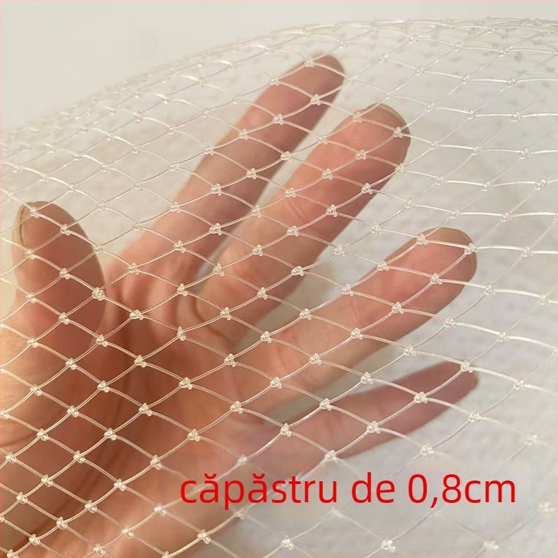 Plasă de pescuit pentru lansare, plasă din nylon lucrată manual, ochi de 1 cm, design adâncit, anti-cârlig