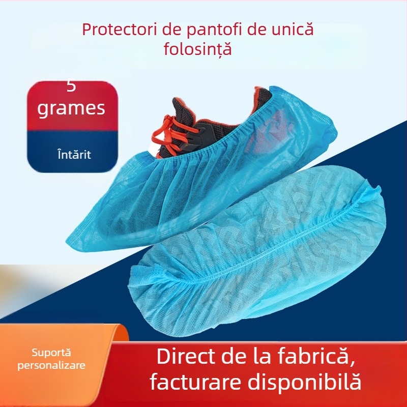 Coveruri de unică folosință pentru încălțăminte, din material textil nețesut respirabil, îngroșate, potrivire universală, protecție împotriva prafului