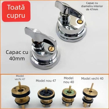 Accesorii pentru supapa de spălare unghiulară a toaletei — corp din cupru, întârziere a spălării, set de reparații, stil modern simplu