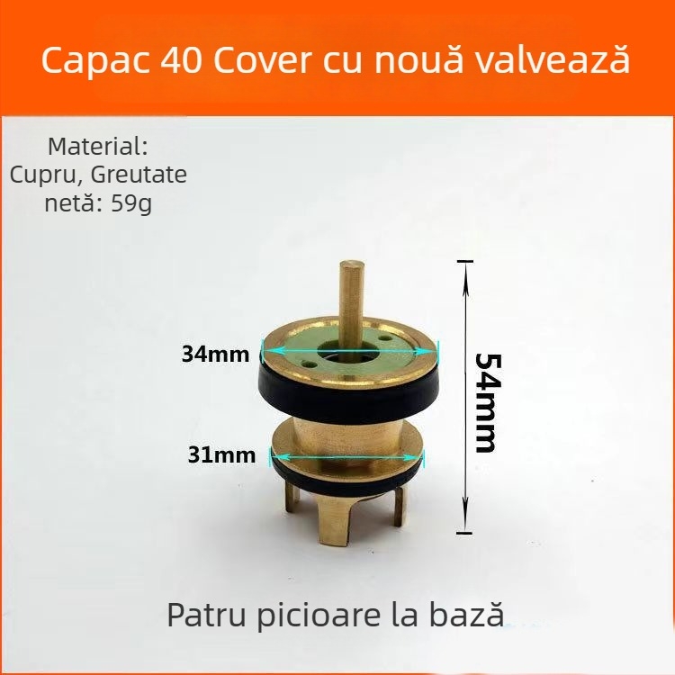 Accesorii pentru supapa de spălare unghiulară a toaletei — corp din cupru, întârziere a spălării, set de reparații, stil modern simplu