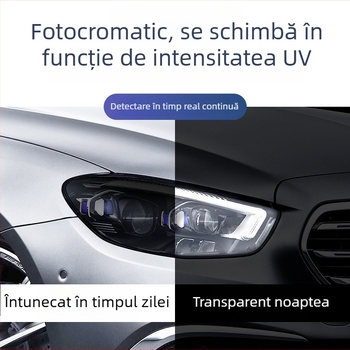 Folie pentru faruri auto: material - etichete; tip - folie pentru lumini; model transparent; montaj autoadeziv; personalizare disponibilă