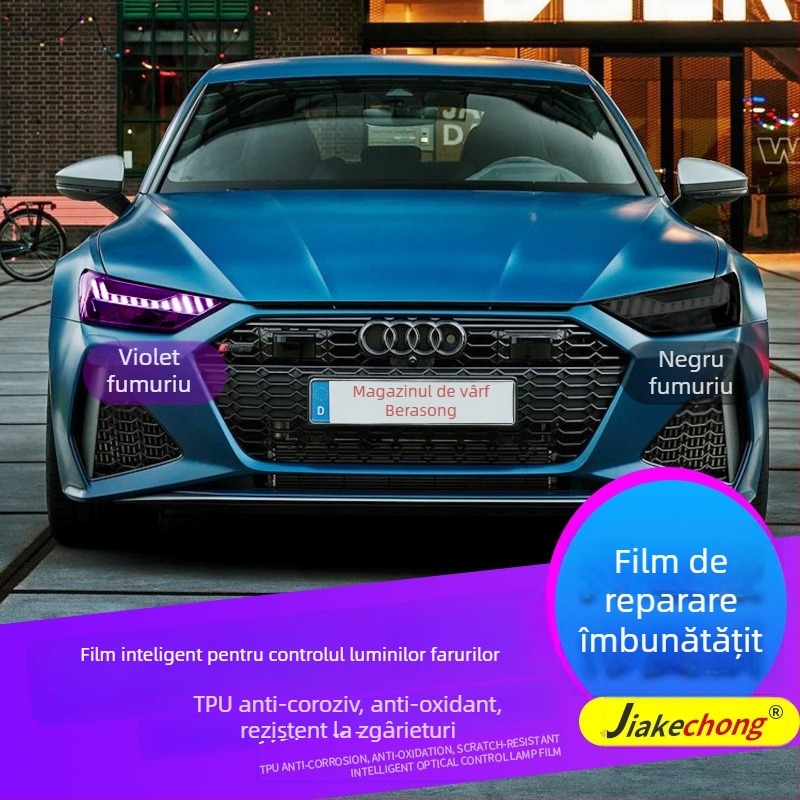 Folie pentru faruri auto: material - etichete; tip - folie pentru lumini; model transparent; montaj autoadeziv; personalizare disponibilă