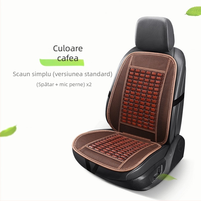 Perne pentru scaun auto din bambus, vară, respirabilă, universală, într-o singură bucată