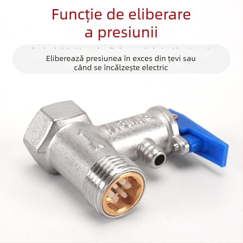 Valvă de siguranță pentru boilerul electric de apă — cupru, Hongying, eliberare presiune, design modern minimalist