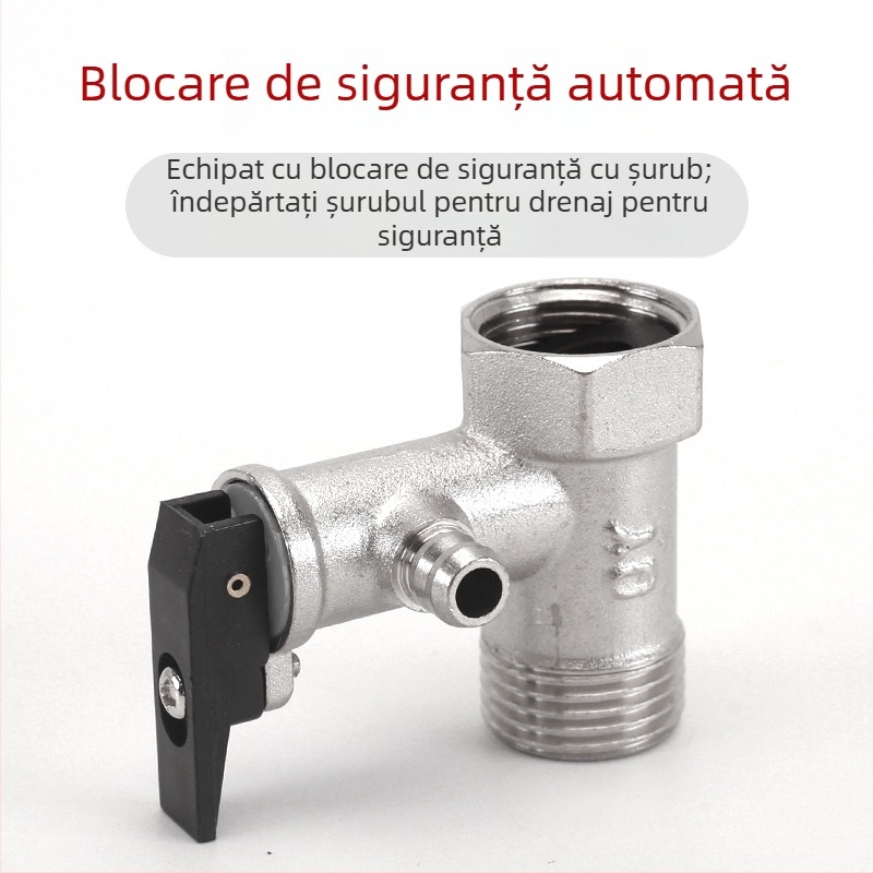Valvă de siguranță pentru boilerul electric de apă — cupru, Hongying, eliberare presiune, design modern minimalist