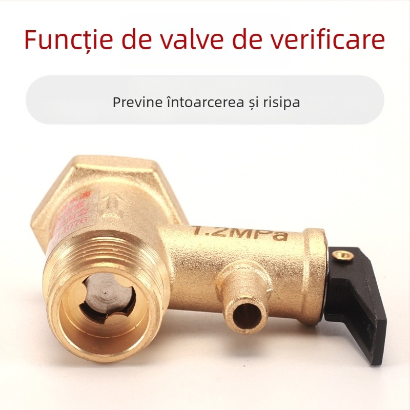Valvă de siguranță pentru boilerul electric de apă — cupru, Hongying, eliberare presiune, design modern minimalist