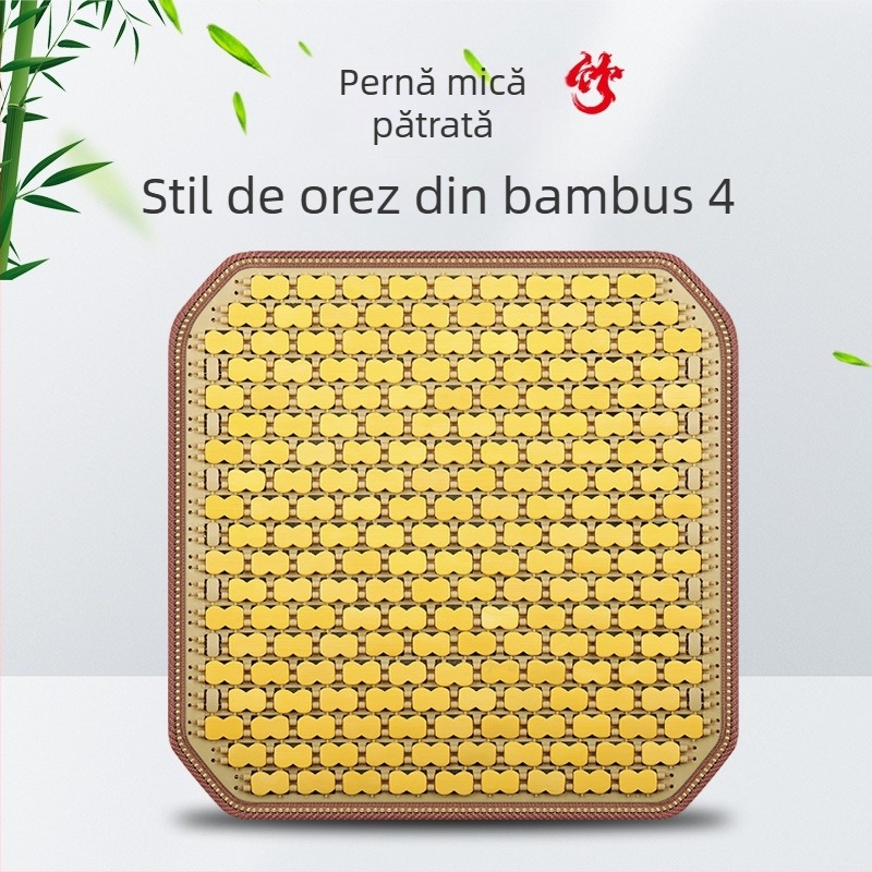 Perna de șezut pentru bancheta din spate – felii de bambus, pernă respirabilă de răcire, universală pentru toate anotimpurile, brand Ming che zhi bao