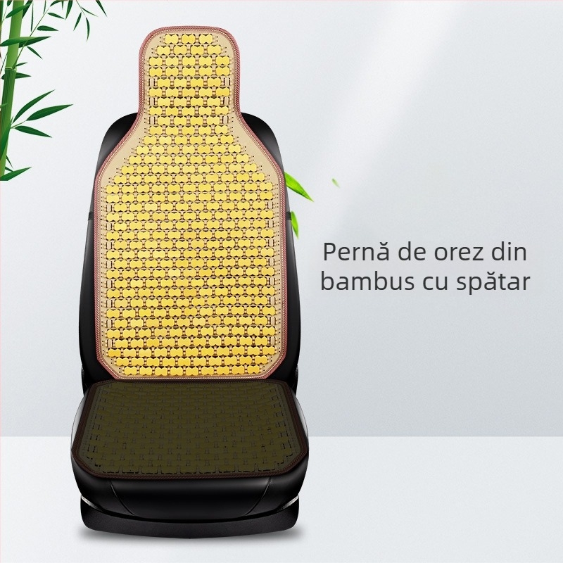 Perna de șezut pentru bancheta din spate – felii de bambus, pernă respirabilă de răcire, universală pentru toate anotimpurile, brand Ming che zhi bao