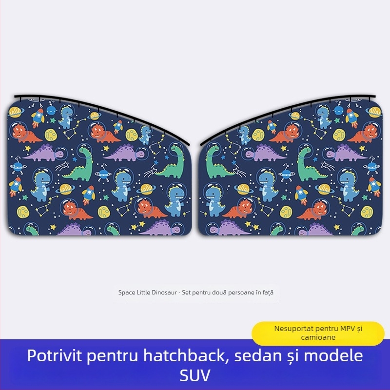 Cortină de umbrire pentru geamul mașinii, cu șină glisantă încorporată; poliester gros opac; tip suspendat; potrivire generală