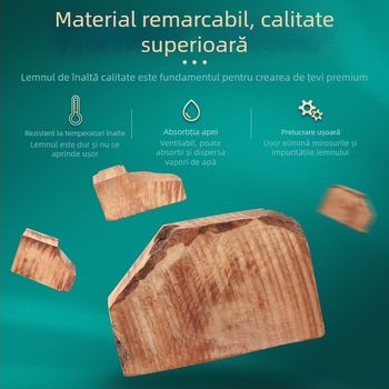 Blank pentru țeavă de briar italiană — bloc de lemn natural, rădăcină briar, material învechit, DIY
