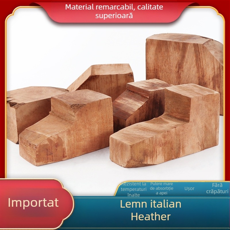 Blank pentru țeavă de briar italiană — bloc de lemn natural, rădăcină briar, material învechit, DIY