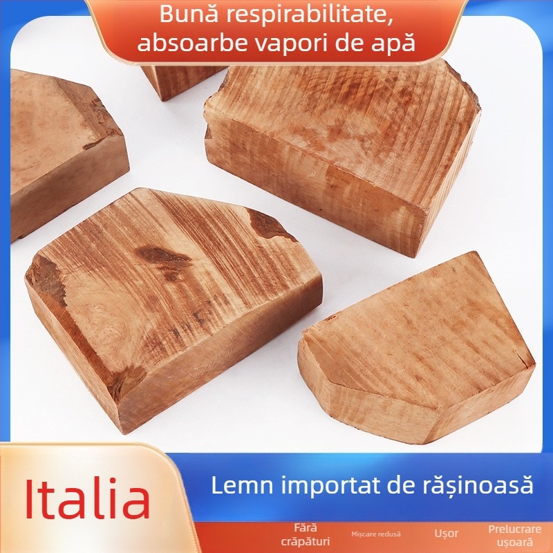Blank pentru țeavă de briar italiană — bloc de lemn natural, rădăcină briar, material învechit, DIY