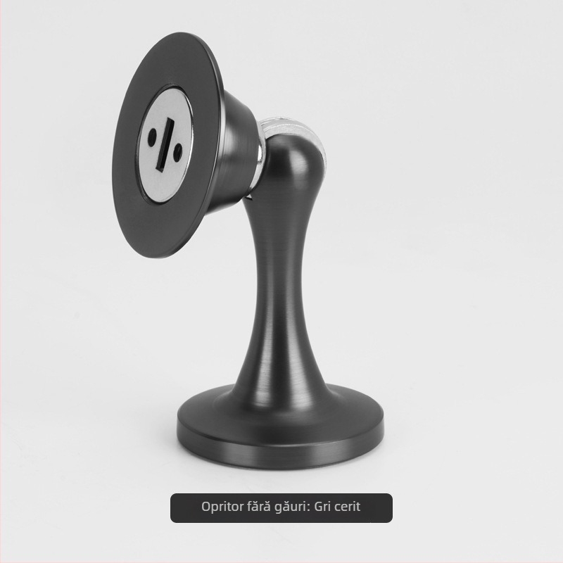 Stoper de ușă din aliaj de zinc, utilizare duală — montaj pe perete sau podea, magnet ascuns, model X005, finisaj electroplacat