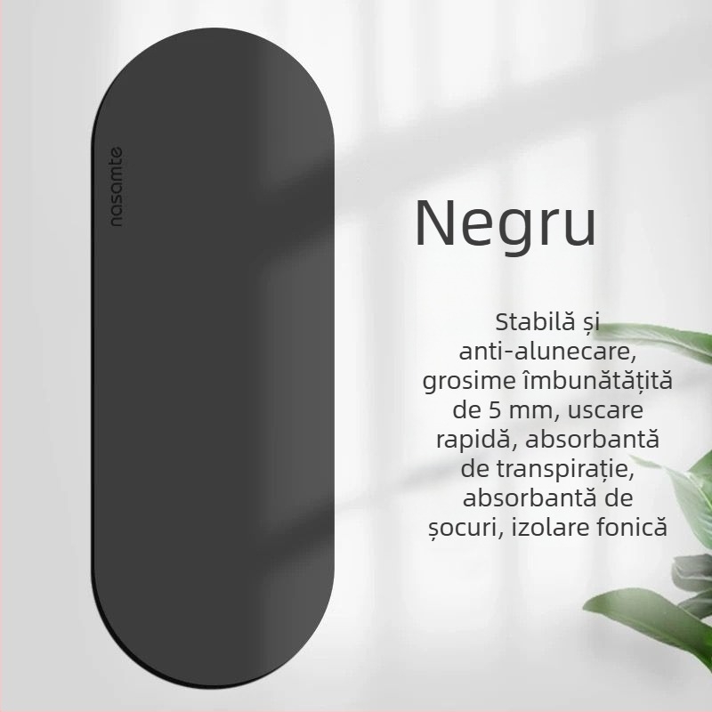 Covoraș de yoga oval îngroșat, din cauciuc, cu aderență anti-derapantă, destinat studiourilor de yoga și antrenamentelor de fitness, fără zgomot.