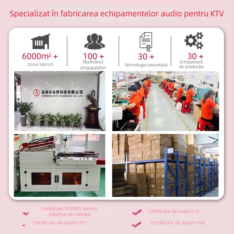 Boxă Karaoke Bluetooth wireless cu microfon încorporat, Bluetooth 5.3, 5W, baterie încorporată 1000-1200mAh, răspuns în frecvență 100Hz-10kHz, SNR ≥95dB