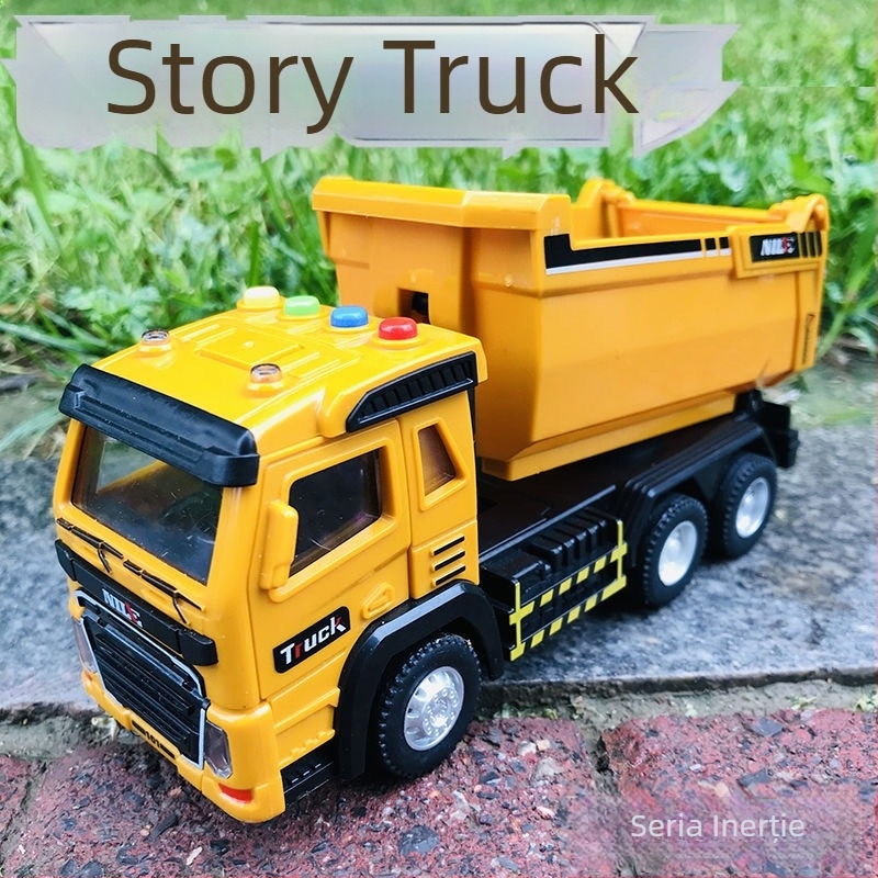 Story Machine vehicul educațional de inginerie, jucărie cu lumini și muzică, alimentat cu baterii, din plastic