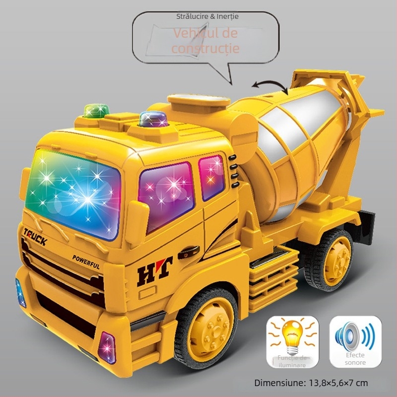 Story Machine vehicul educațional de inginerie, jucărie cu lumini și muzică, alimentat cu baterii, din plastic