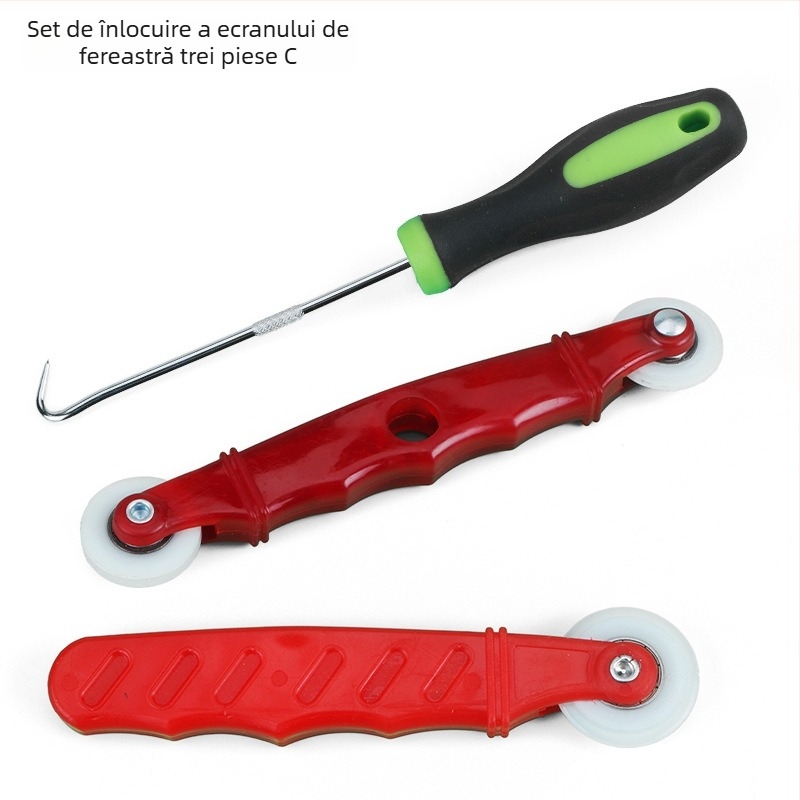 Instrument pentru înlocuirea plasei ferestrei, aliaj de aluminiu, bandă de presare, unealtă cu cârlig, bandă adezivă pentru plasă, plasă cu model diamant