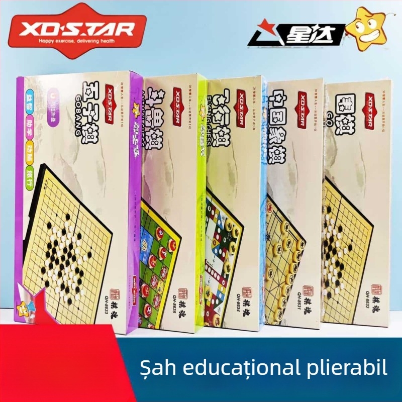 Set magnetic cu mai multe jocuri de șah pentru familie (Material: plastic + magnet; Brand: Star; Vârsta: 7–14 ani; Potrivit pentru familie; Funcție: atracție magnetică)