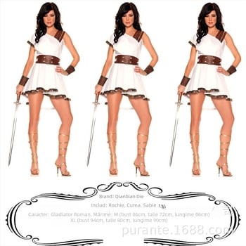 Costum de Halloween: cosplay antic grec rege gladiator, costum pentru cuplu, feminin, bumbac 30-50%, costum pentru scenă, lansare primăvara 2023