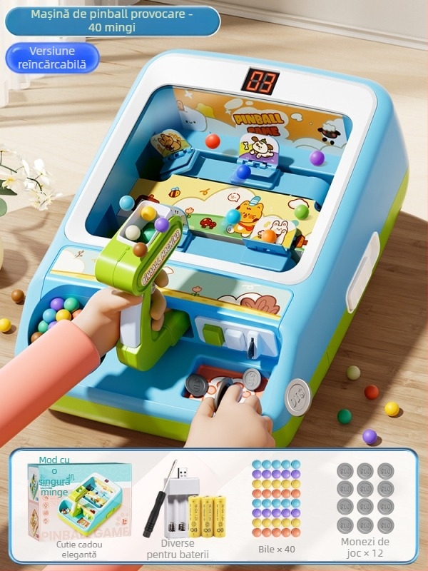 Mașină electrică cu mingi pentru copii, construcție din plastic, jucărie educativă pentru 4–14 ani, dezvoltă gândirea logică, concentrarea și interacțiunea părinte-copil.