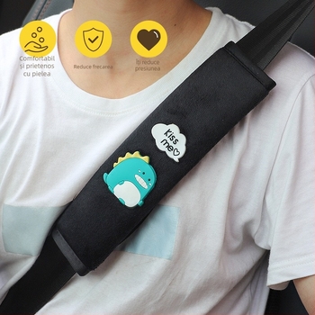 Protector pentru umăr curea de siguranță auto, poliester moale, design zeiță desen animat, personalizabil, marca Qiao Lin, greutate 0,1 kg
