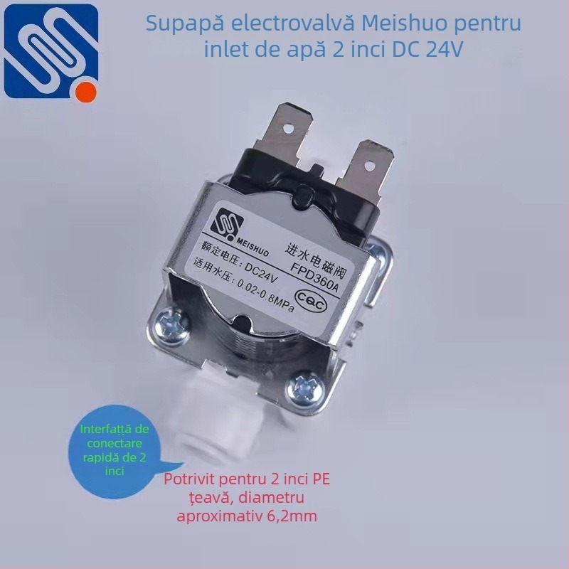 Meishuo supapă electromagnetica pentru purificatorul de apă – bobină din cupru pur, 2‑căi/3‑căi, controlul închiderii canalului