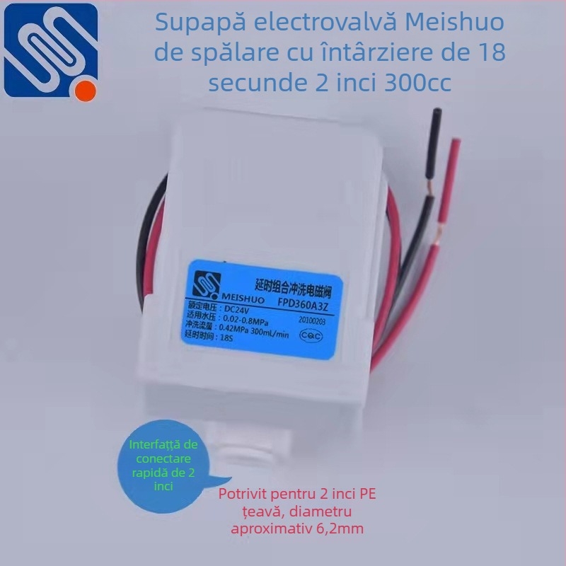 Meishuo supapă electromagnetica pentru purificatorul de apă – bobină din cupru pur, 2‑căi/3‑căi, controlul închiderii canalului