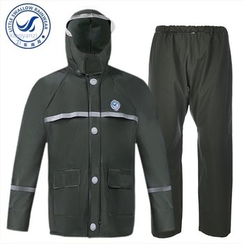 Set de impermeabilizare pentru bărbați: Geacă de ploaie și pantaloni de ploaie, design separat, PVC gros, impermeabil pentru ciclism