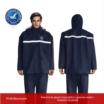 Set de impermeabilizare pentru bărbați: Geacă de ploaie și pantaloni de ploaie, design separat, PVC gros, impermeabil pentru ciclism