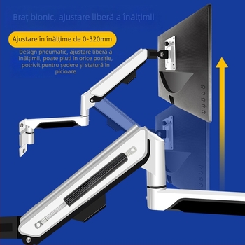 Braț universal pentru monitor, montat pe perete, extensie telescopică, capacitate 5–10 kg