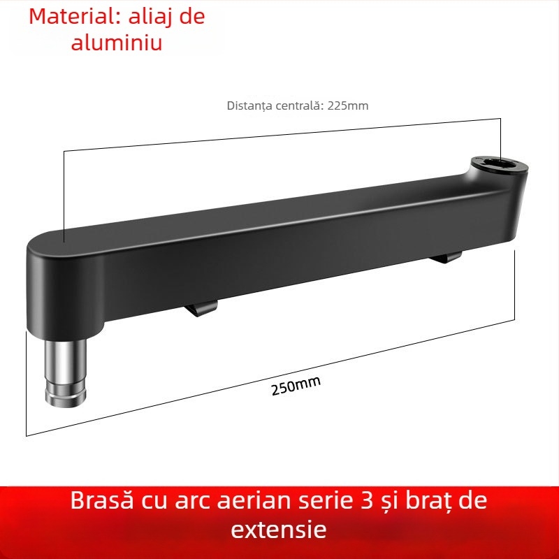 Braț universal pentru monitor, montat pe perete, extensie telescopică, capacitate 5–10 kg