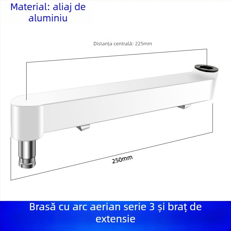 Braț universal pentru monitor, montat pe perete, extensie telescopică, capacitate 5–10 kg