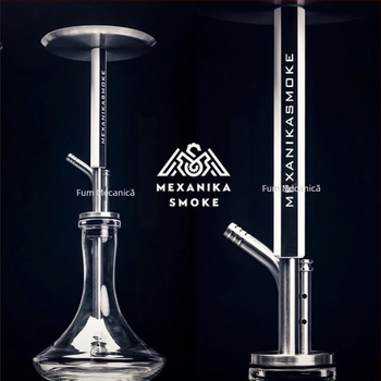 Narghilea de bar, oțel inoxidabil, design minimalist modern, reutilizabil