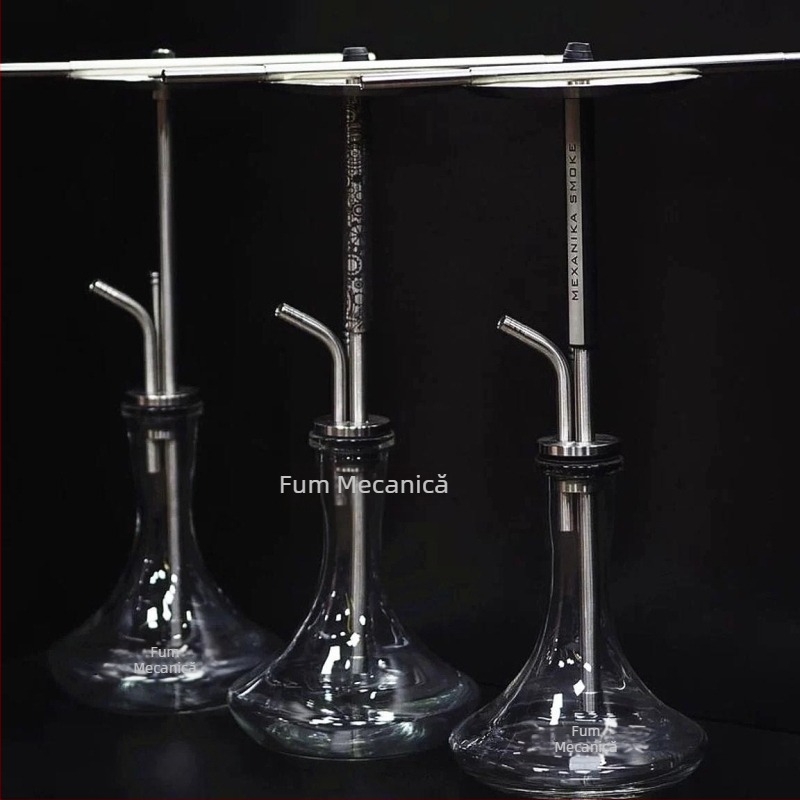 Narghilea de bar, oțel inoxidabil, design minimalist modern, reutilizabil