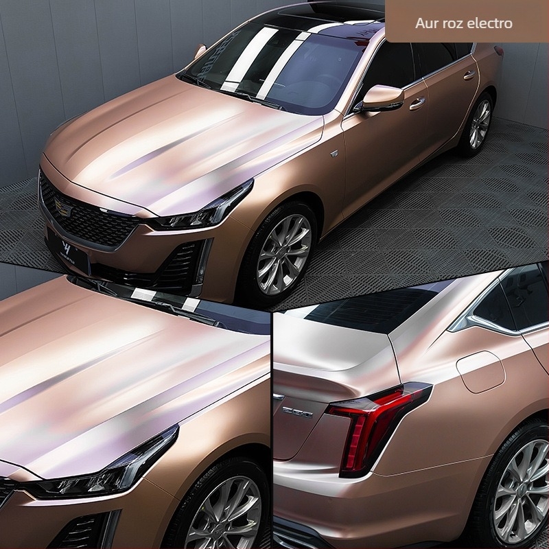 Autocolant pentru caroserie, film electro-optic metal color-change, acoperire completă a vehiculului, personalizabil, tip autoadeziv