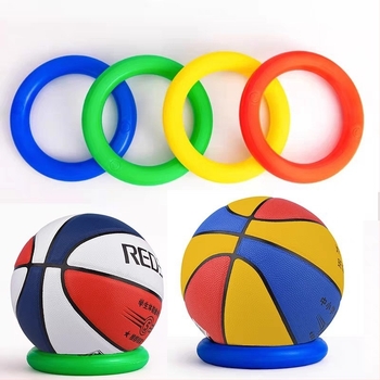 Inel de susținere pentru minge de baschet cu bază anti-derapantă, model Nr. 57, inel din plastic, material 20213