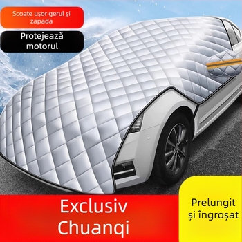 Acoperire auto, material folie de aluminiu, instalare semiacoperire, potrivire universală, stil îngroșat minimalist, greutate 1,21 kg (Material: folie de aluminiu; Instalare: semiacoperire; Potrivire universală)