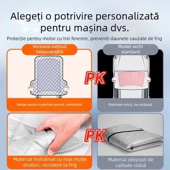 Acoperire auto, material folie de aluminiu, instalare semiacoperire, potrivire universală, stil îngroșat minimalist, greutate 1,21 kg (Material: folie de aluminiu; Instalare: semiacoperire; Potrivire universală)