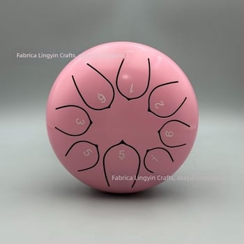 Tambur cu limbă din oțel carbon, 8 tonuri, modelul 6-8-8, pentru copii și meditație