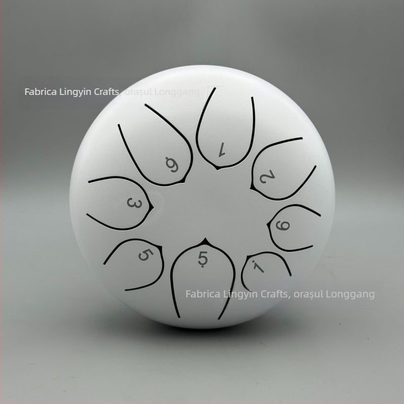 Tambur cu limbă din oțel carbon, 8 tonuri, modelul 6-8-8, pentru copii și meditație