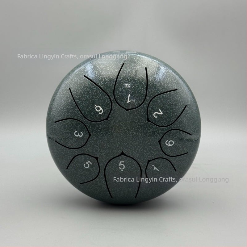 Tambur cu limbă din oțel carbon, 8 tonuri, modelul 6-8-8, pentru copii și meditație