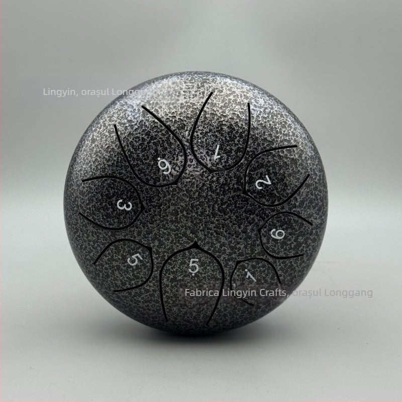 Tambur cu limbă din oțel carbon, 8 tonuri, modelul 6-8-8, pentru copii și meditație