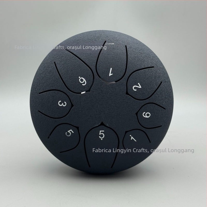 Tambur cu limbă din oțel carbon, 8 tonuri, modelul 6-8-8, pentru copii și meditație